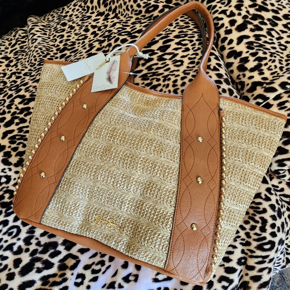 Jessica Simpson Straw Wilma Tote